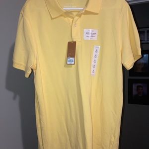 Sonoma Weekend Polo Mens Size M 42 Yellow Short Sleeve Perfect Fit NWT
